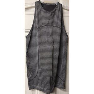 Lululemon Run Swiftly Tech Tank Rugby Stripe Tonal Heathered Slate Size 8